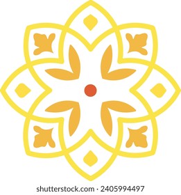 Schöne Javanese Batik Blumenmuster Vektorgrafik