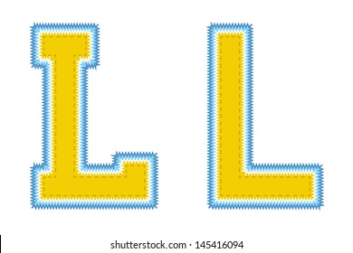 Beautiful Jeans Alphabet Isolated on White Background