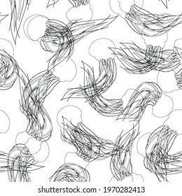 Beautiful Jellyfish Vector Background Pattern Seamless