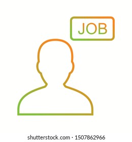 Beautiful Jobseeker vector line icon