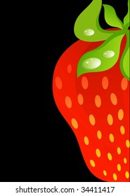 Beautiful juicy strawberry against on a light background