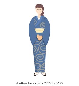 Beautiful kimono icon cartoon vector. Asian costume. Wedding design