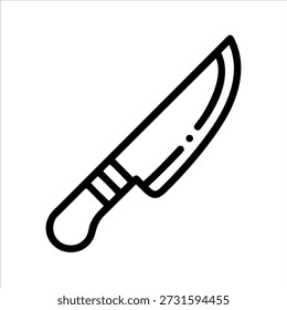 beautiful Kinfe outline in white background