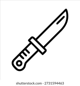 beautiful Kinfe outline in white background