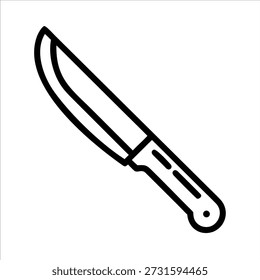 beautiful Kinfe outline in white background