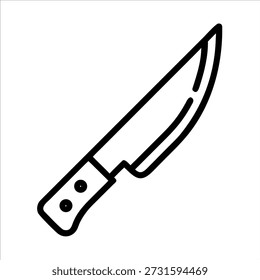beautiful Kinfe outline in white background