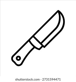 beautiful Kinfe outline in white background