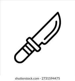 beautiful Kinfe outline in white background