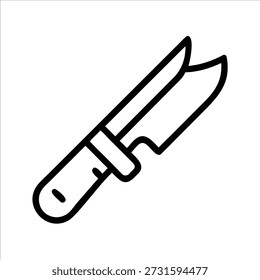 beautiful Kinfe outline in white background