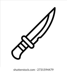 beautiful Kinfe outline in white background