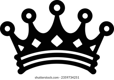 Beautiful King Queen Crown Silhouette