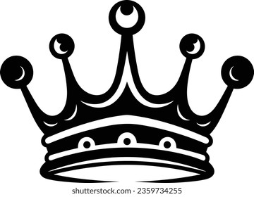 Beautiful King Queen Crown Silhouette