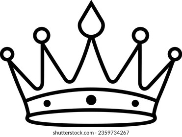 Beautiful King Queen Crown Silhouette