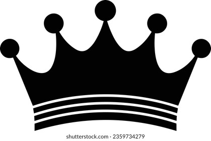 Beautiful King Queen Crown Silhouette