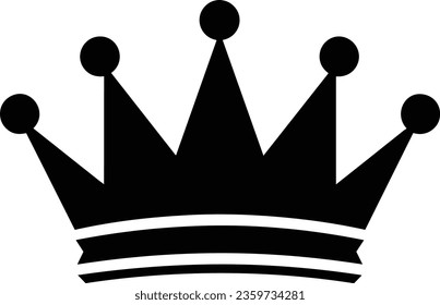 Beautiful King Queen Crown Silhouette
