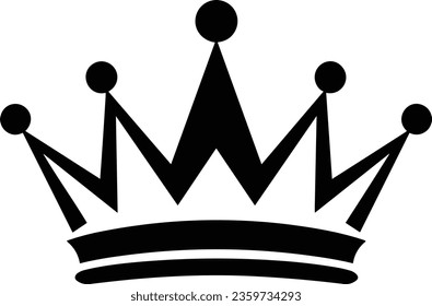 Beautiful King Queen Crown Silhouette