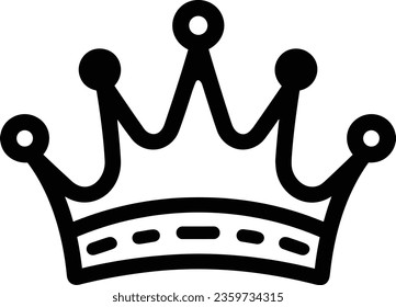 Beautiful King Queen Crown Silhouette