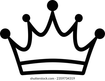 Beautiful King Queen Crown Silhouette