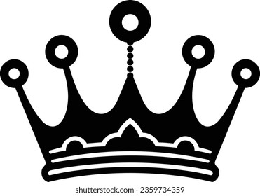 Beautiful King Queen Crown Silhouette