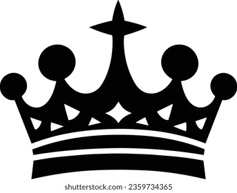 Beautiful King Queen Crown Silhouette