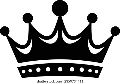 Beautiful King Queen Crown Silhouette