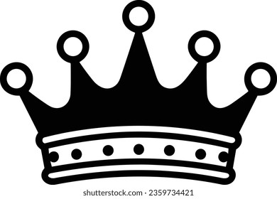 Beautiful King Queen Crown Silhouette