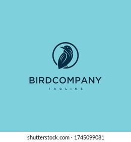 Beautiful Kingfisher Bird Animal Background Vector Design Logo Inspiration