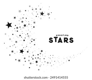 beautiful kirakira stars trail path white background vector