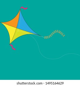 a beautiful kite with diffirent color.