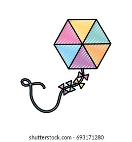 beautiful kite flying icon
