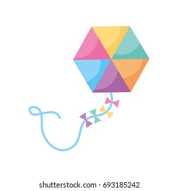beautiful kite flying icon