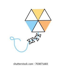 beautiful kite flying icon