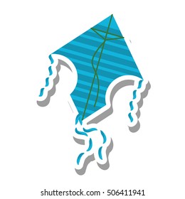 beautiful kite flying isolated icon vector illustration design