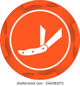 Beautiful Knife Glyph Vector Icon