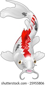 A beautiful koi carp artwork. Symbol of love, friendship and prosperity