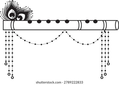 Beautiful Krishna Flute Drawing