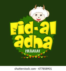 A beautiful label or sticker of eid-al-adha celebration background.