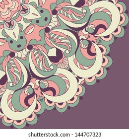 Beautiful lace pattern background vector eps 8