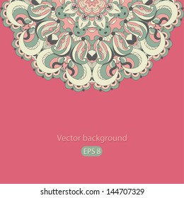 Beautiful lace pattern background vector eps 8