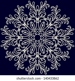 Beautiful lace pattern. The circular background. Vector illustration/