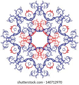 Beautiful lace pattern. The circular background.