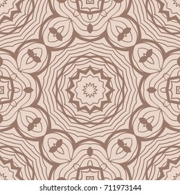 Beautiful lace pattern, flower vector background. beige color