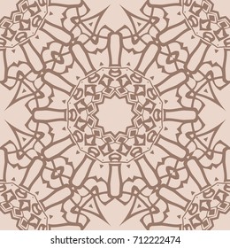 Beautiful lace pattern, flower vector background. beige color