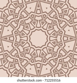 Beautiful lace pattern, flower vector background. beige color