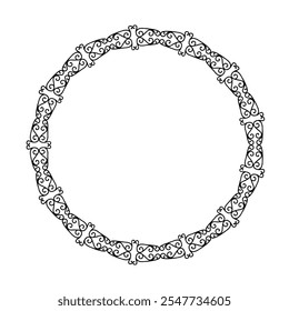 Beautiful lace round frame decorative