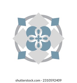 Beautiful Lace Tile Graphics and Icons, Floral Art and Cutouts with Totem and Geometric Vector Design Elements