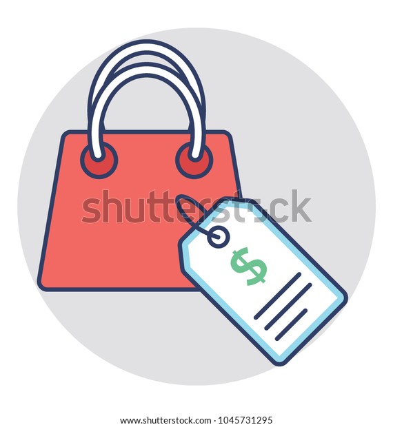 Download Beautiful Ladies Bag Price Tag Stock Vector (Royalty Free ...