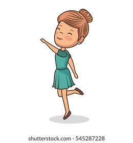 beautiful lady character icon
