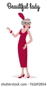 Beautiful lady. Funny Animation Character