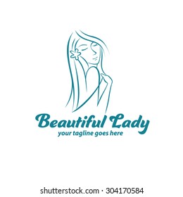 Beautiful Lady Logo Template